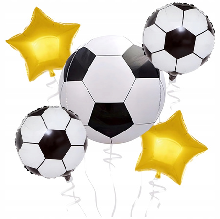 ZESTAW BALONÓW PIŁKA NOŻNA balony na przyjęcie urodzinowe imprezę 5ele