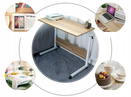 Eleganckie MOBILNE BIURKO REGULOWANE stolik na kółkach stolik POD LAPTOP
