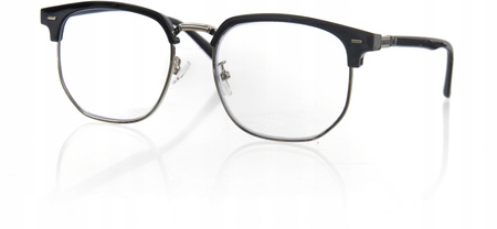 OKULARY KOREKCYJNE METALOWE +4,00 solidne trwałe do czytania