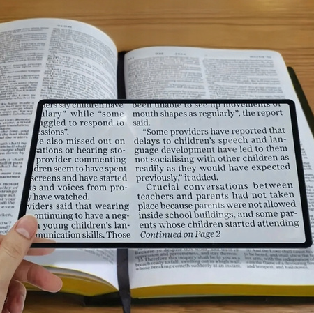 FOLIA SZKŁO POWIĘKSZAJĄCE podręczna lupa do czytania elastyczna 12x18