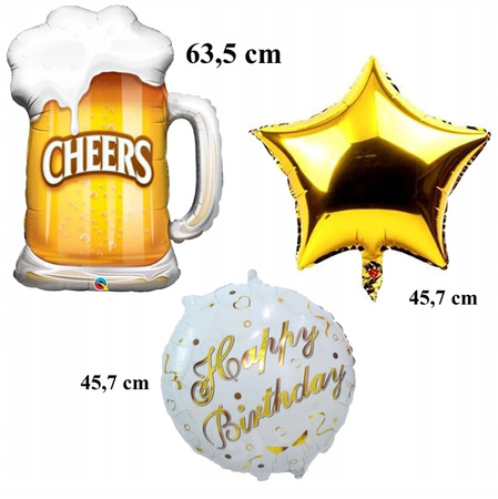ZESTAW BALONÓW KUFEL balony na przyjęcie urodzinowe imprezę 5ele