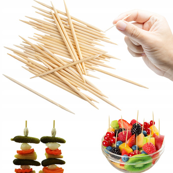 WYKAŁACZKI DREWNIANE 300 sztuk do zębów koreczki pikery 6,5cm