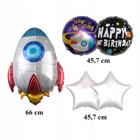 ZESTAW BALONÓW KOSMOS urodzinowe przyjęcia dla dzieci 5elementów