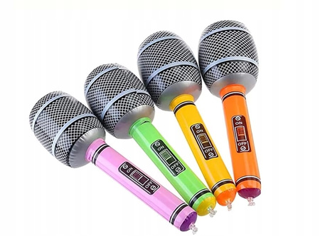 NADMUCHIWANY MIKROFON GADŻET NA IMPREZĘ URODZINY PANIEŃSKI KARNAWAŁ