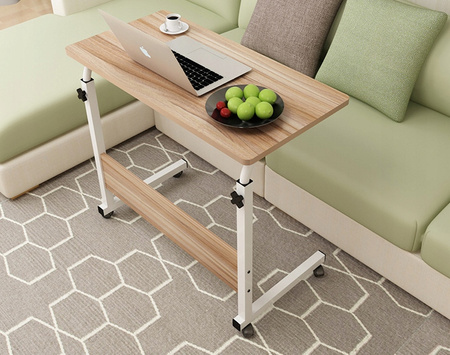 Eleganckie MOBILNE BIURKO REGULOWANE stolik na kółkach stolik POD LAPTOP