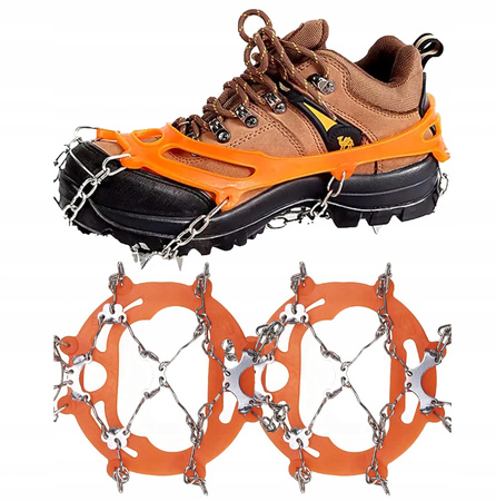 RACZKI ŁAŃCUCHY DO BUTÓW na lód kolce uniwersalne antypoślizgowe trekking
