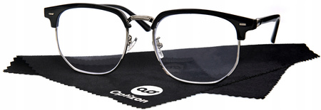 OKULARY KOREKCYJNE METALOWE +3,50 solidne trwałe do czytania