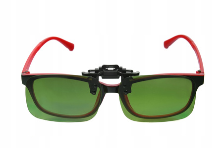 LUSTRZANKi NAKŁADKA PRZECIWSŁONECZNA na okulary uchylna FOTOCHROMOWANE