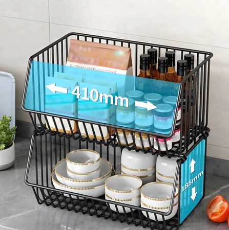 KUCHENNY ŁAZIENKOWY REGAŁ NA KÓŁKACH 3 poziomy składany szafka stolik