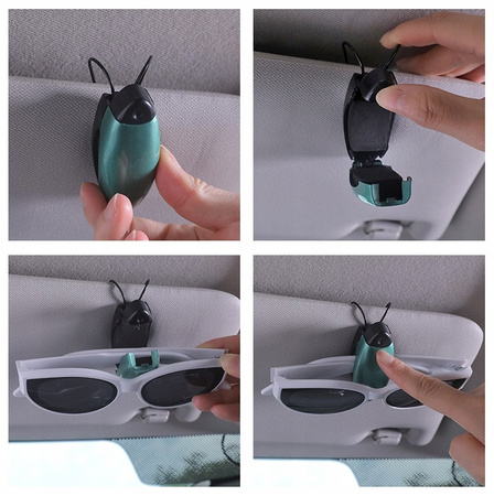 Uchwyt samochodowy na okulary klips mocny wieszak wytrzymały solidny