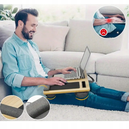 PRZENOŚNA PODSTAWKA POD LAPTOPA funkcjonalna z miękkimi poduszkami wygoda