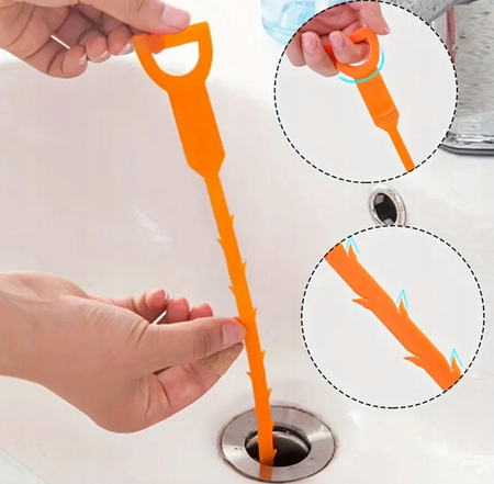 PRZEPYCHACZ DO RUR ODPŁYWU udrażniacz zlewu usuwania brudu 50cm spirala