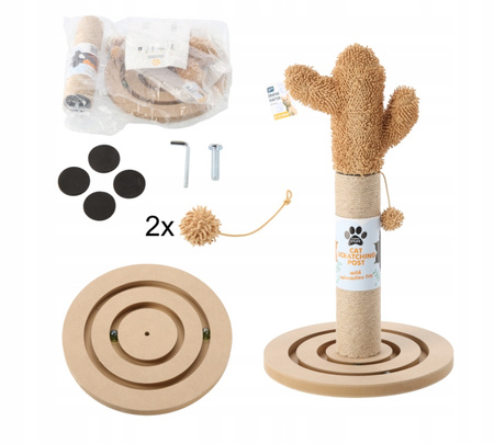 DRAPAK DLA KOTA kaktus zabawka dla kotów stylowy słupek + zabawki
