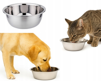 MISKA ANTYPOŚLIZGOWA stalowa nierdzewna DLA PSA KOTA karmę wodę 2,5L 26cm