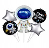 ZESTAW BALONÓW ASTRONAUTA urodzinowe przyjęcia dla dzieci 5elementów