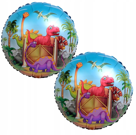 ZESTAW BALONÓW DINOZAURY balony na przyjęcie urodzinowe imprezę 5ele