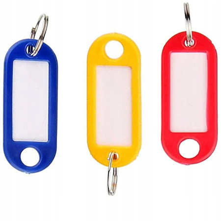 BRELOKI IDENTYFIKATORY DO KLUCZY 5szt mix kolorów zawieszki breloczki