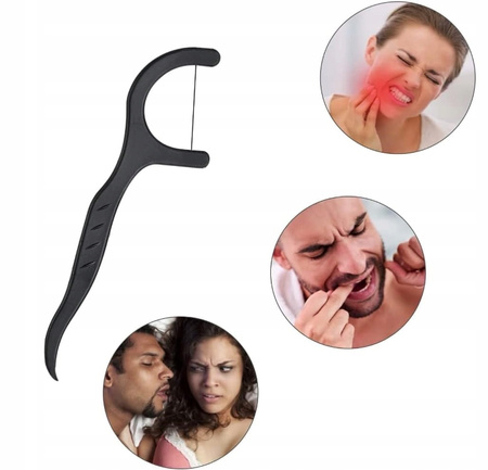 WYKAŁACZKI DENTYSTYCZNE DO ZĘBÓW 50 SZTUK Z NICĄ DENTYSTYCZNĄ CZYSZCZENIE