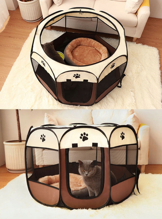 KOJEC DLA ZWIERZĄT DLA PSA KOTA ZAGRODA SKŁADANY LEGOWISKO PRZENOŚNY