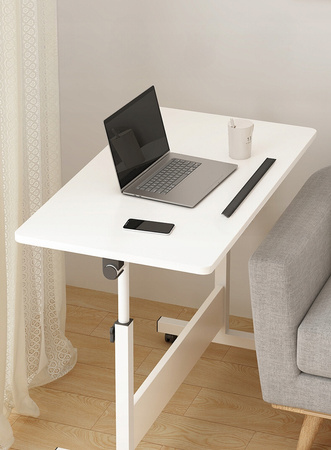 REGULOWANE BIURKO STOLIK POD LAPTOPA KOMPUTER RZUTNIK NA KÓŁKACH MOBILNY