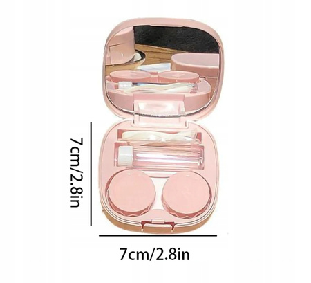 TURYSTYCZNY ZESTAW DO SOCZEWEK KONTAKTOWYCH etui z lusterkiem pojemnik