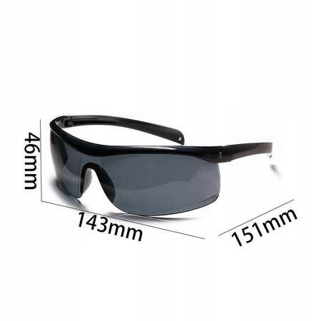 OKULARY PRZECIWSŁONECZNE sportowe UV400 unisex do jazdy na rowerze czarne