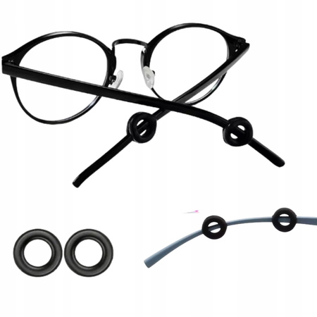 STOPERY KÓŁKA NAKŁADKI na ZAUSZNIKI do okularów końcówki antypoślizgowe 2sz