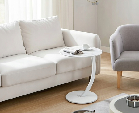 STOLIK KAWOWY BOCZNY OKRĄGŁY pomocniczy narożny do salonu