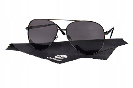 Okulary PRZECIWSŁONECZNE czarne soczewki Z POLARYZACJĄ unisex UV400