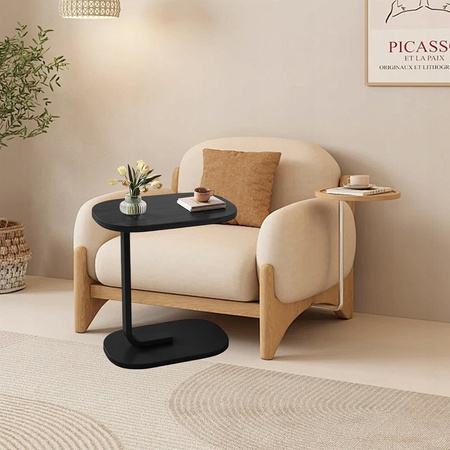 STOLIK KAWOWY POMOCNICZNY BOCZNY NOCNY KSZTAŁT LITERY C DO SALONU