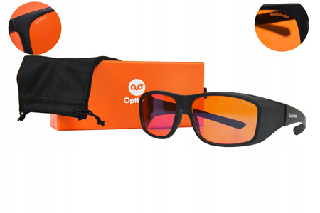 NAKŁADKA NA OKULARY BlueDefender BLOKUJĄCA ŚWIATŁO NIEBIESKIE na noc do TV