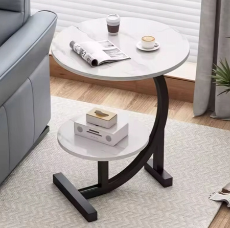 STOLIK KAWOWY PODWÓJNY okrągły boczny pomocniczy do salonu narożny