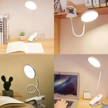 LAMPKA LED BEZPRZEWODOWA Z KLIPSEM nocna na biurko do pracy do czytania
