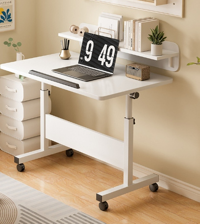 REGULOWANE BIURKO STOLIK POD LAPTOPA KOMPUTER RZUTNIK NA KÓŁKACH MOBILNY