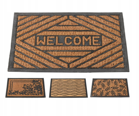 WYCIERACZKA POD DRZWI 40x60 do butów kokos+guma zewnętrzna mix wzorów