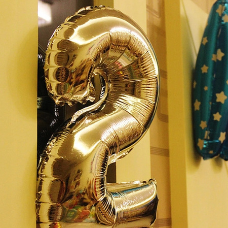 Balon foliowy cyfra 1 urodziny rocznica wytrzymały złoty OGROMNY 100cm