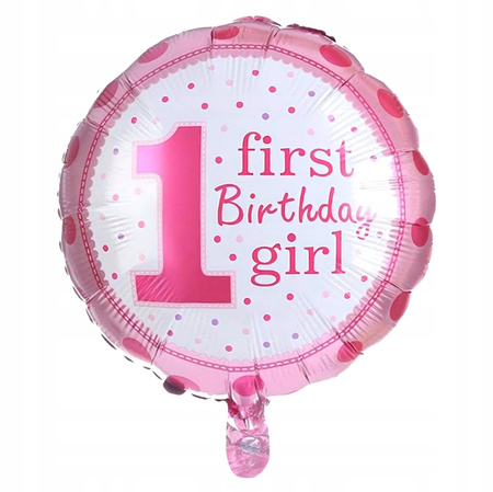 ZESTAW BALONÓW ROCZEK różowy balony na przyjęcie urodzinowe imprezę 5ele