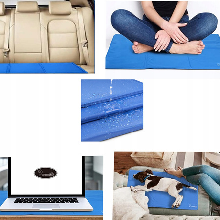 MATA CHŁODZĄCA ŻELOWA DLA PSA KOTA ZWIERZĄT LEGOWISKO DUŻA 90 x 50 cm