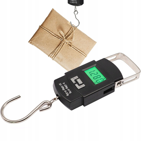 WAGA HAKOWA CYFROWA ELEKTRONICZNA 50 kg WISZĄCA BAGAŻOWA RĘCZNA