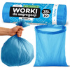 WORKI NA ŚMIECI 35L 20szt. niebieskie do segregacji na papier 9 mikronów