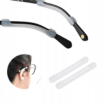 Zauszniki do okularów silikonowe końcówki nakładki antypoślizgowe 2 szt.