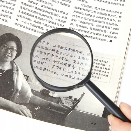 Lupa powiększająca do czytania klasyczna ręczna soczewka 90mm ZOOM