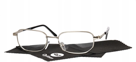 OKULARY KOREKCYJNE MOCNE METALOWE plus dwa +2,00 DO CZYTANIA