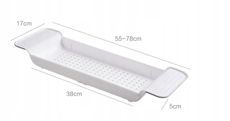 PÓŁKA na wannę łazienkowy organizer rozsuwany taca deska REGULOWANA