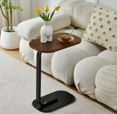 STOLIK KAWOWY POMOCNICZNY BOCZNY NOCNY KSZTAŁT LITERY C DO SALONU