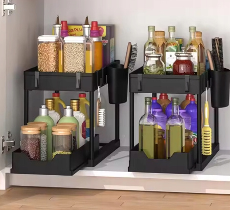 UNIWERSALNY REGAŁ ORGANIZER do kuchni łazienki na biurko z wysuwaną półką