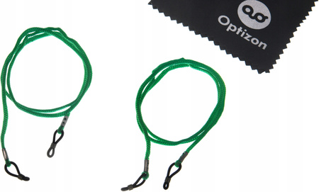 SZNUREK ZIELONY DO OKULARÓW klasyczny zawieszka solidny sznureczek 2 sztuki