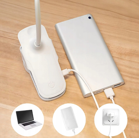 LAMPKA LED BEZPRZEWODOWA Z KLIPSEM nocna na biurko do pracy do czytania