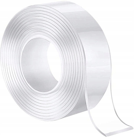 Nanotaśma dwustronna bezbarwna super mocna montażowa wodoodporna 5m długa