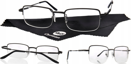 OKULARY KOREKCYJNE METALOWE -1,50 minus półtora krótkowzroczność solidne